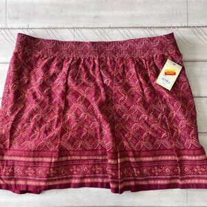 NWT Sonoma Elegant lined Pink Patterned Skirt. Size petite L